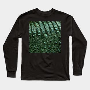 Green Alligator Skin Long Sleeve T-Shirt